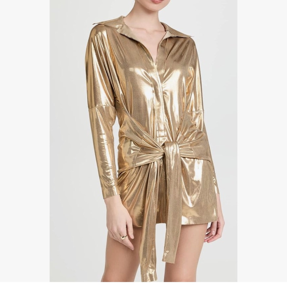 Gold Norma Kamali dress